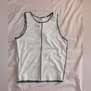 White and Black tank top